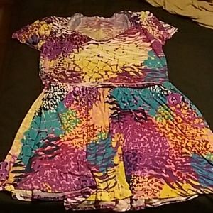 Top and skirt two piecd